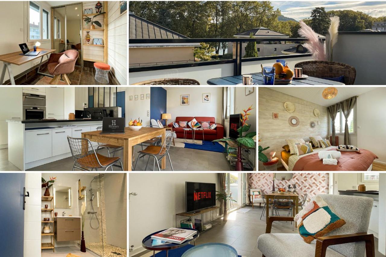 Homey Montaigne - New - A 1 Min A Pied Du Lac D'Annecy - 2 Balcons Prives - Appartement Avec 2 Chambres - Stationnement Gratuit Toute L'Annee Sauf En Ete - Juin A Aout Екстер'єр фото