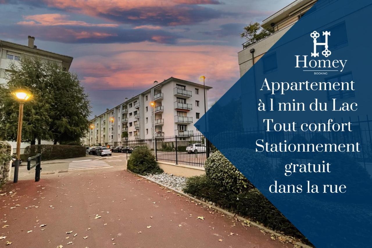 Homey Montaigne - New - A 1 Min A Pied Du Lac D'Annecy - 2 Balcons Prives - Appartement Avec 2 Chambres - Stationnement Gratuit Toute L'Annee Sauf En Ete - Juin A Aout Екстер'єр фото