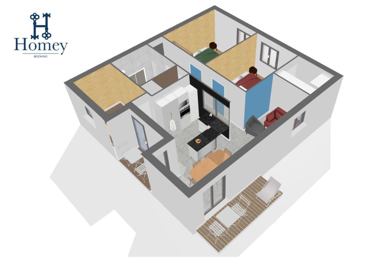 Homey Montaigne - New - A 1 Min A Pied Du Lac D'Annecy - 2 Balcons Prives - Appartement Avec 2 Chambres - Stationnement Gratuit Toute L'Annee Sauf En Ete - Juin A Aout Екстер'єр фото
